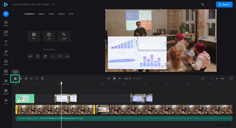 Voeg naadloos afbeeldingen toe aan video s - behoud originele audio | Clideo 