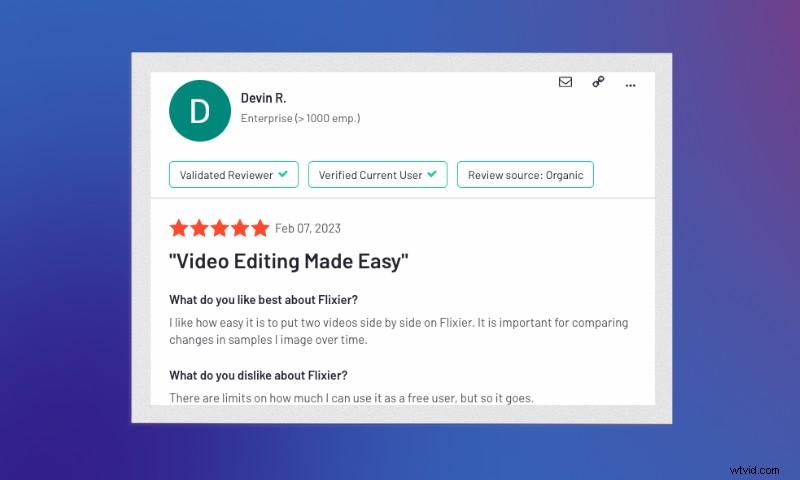 Flixier erkend als beste videobewerkingssoftware door G2 