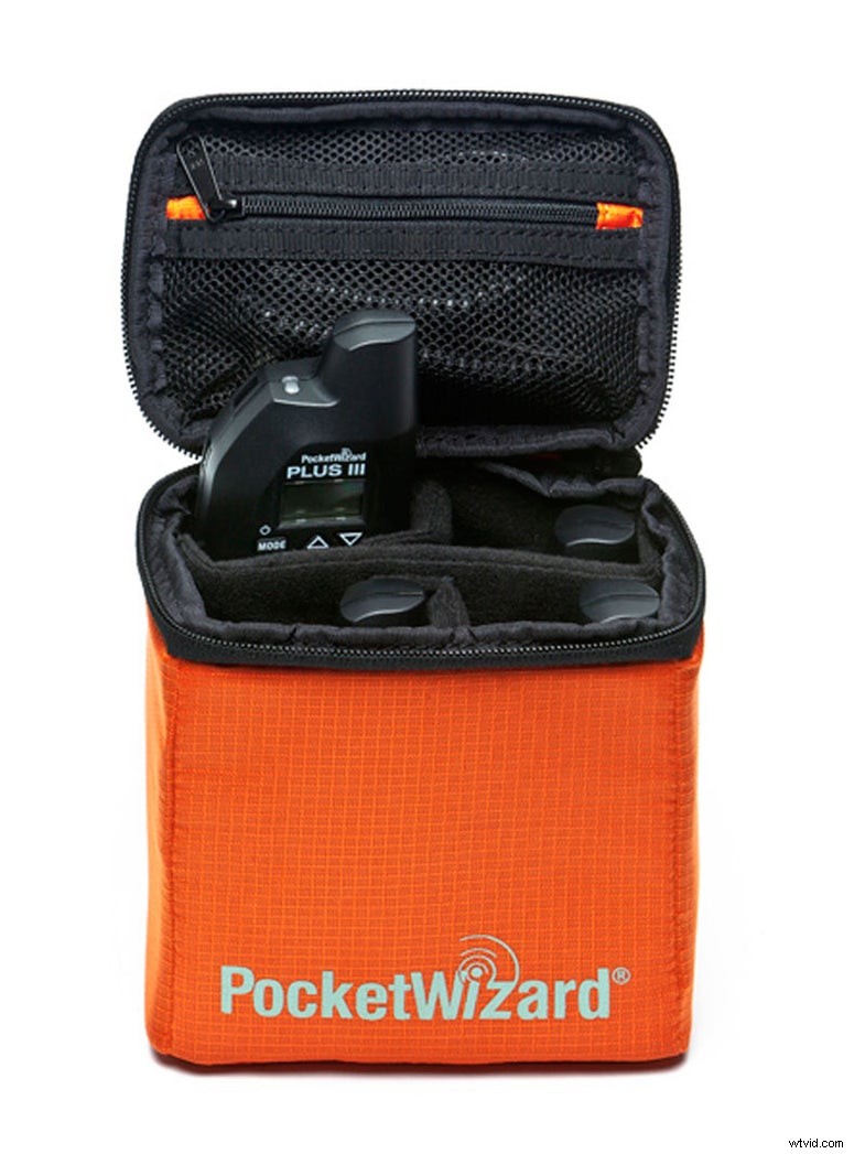 PocketWizard G-Wiz vierkante draagtassen:veilig transport voor radiotriggers 