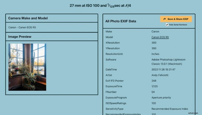 EXIF-gegevens begrijpen:een uitgebreide gids voor fotografen 