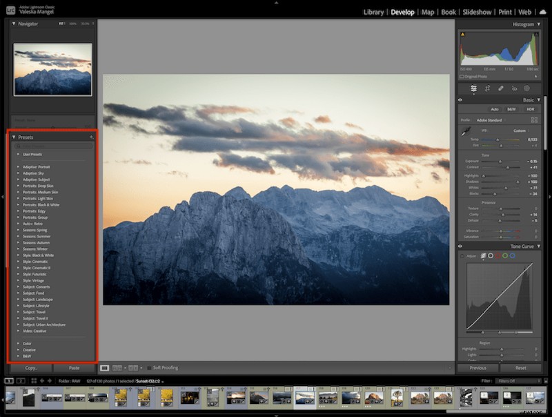 Een voorinstelling opslaan in Lightroom:een snellere workflow voor professionele fotografen 