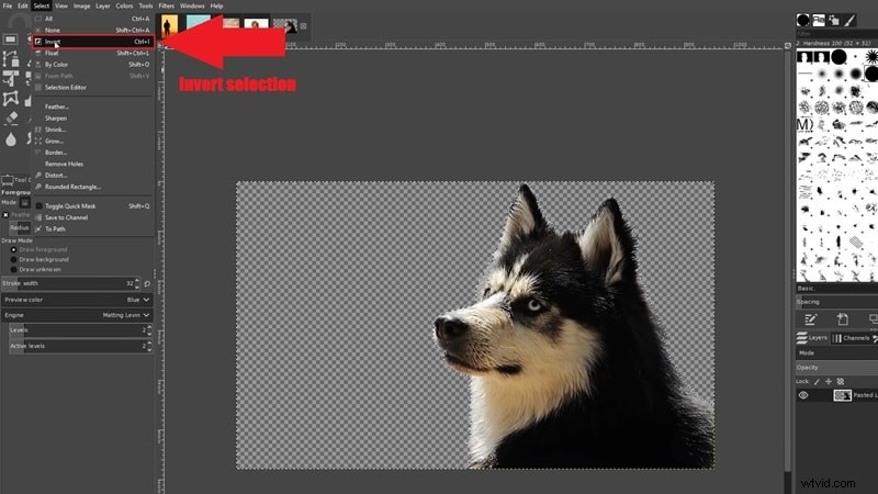Transparante achtergronden in GIMP:een beginnershandleiding 