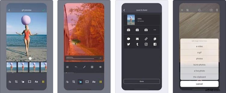 Beste GIF-apps voor iPhone en iPad:creëren, bewerken en delen - 2024 