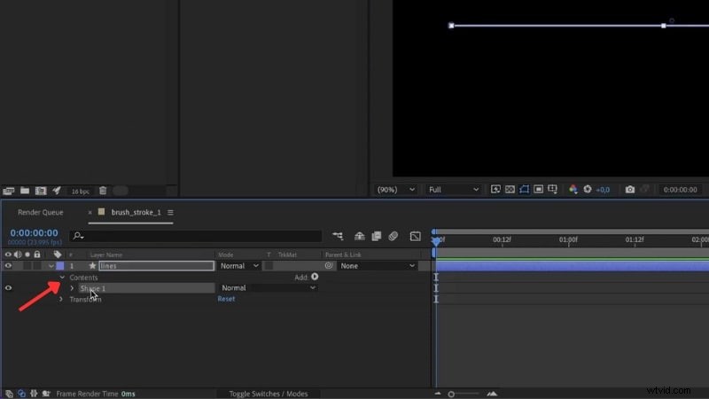 Animeer lijnstreken in After Effects:een uitgebreide gids 