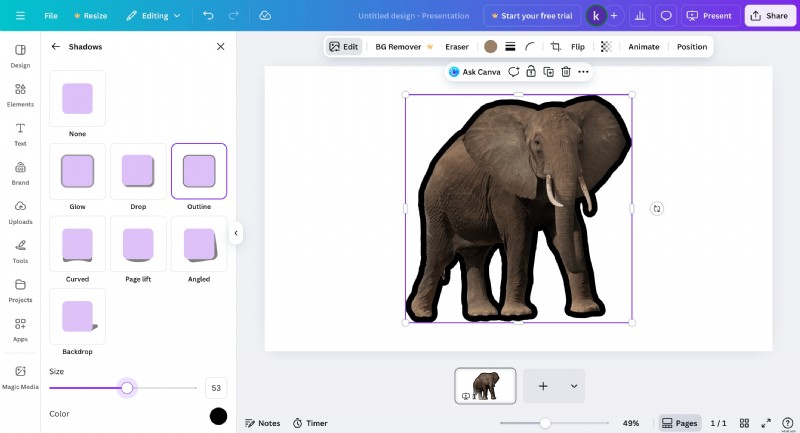 Canva:voeg een witte omtrek toe aan afbeeldingen - eenvoudige stapsgewijze handleiding 
