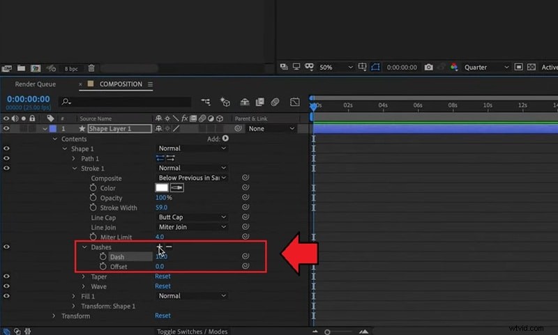 After Effects:maak stippellijnen en stippellijnen - een beginnershandleiding 