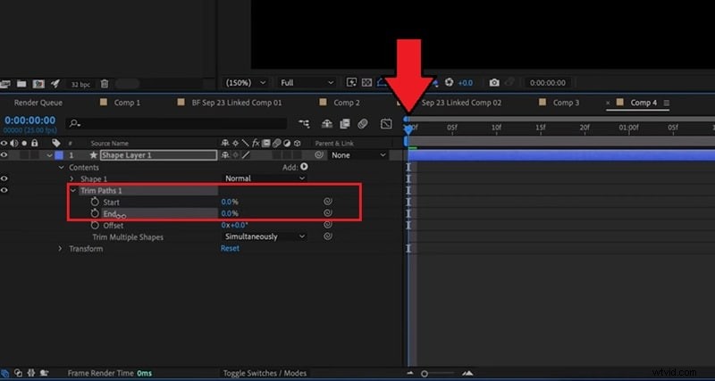 After Effects:maak stippellijnen en stippellijnen - een beginnershandleiding 