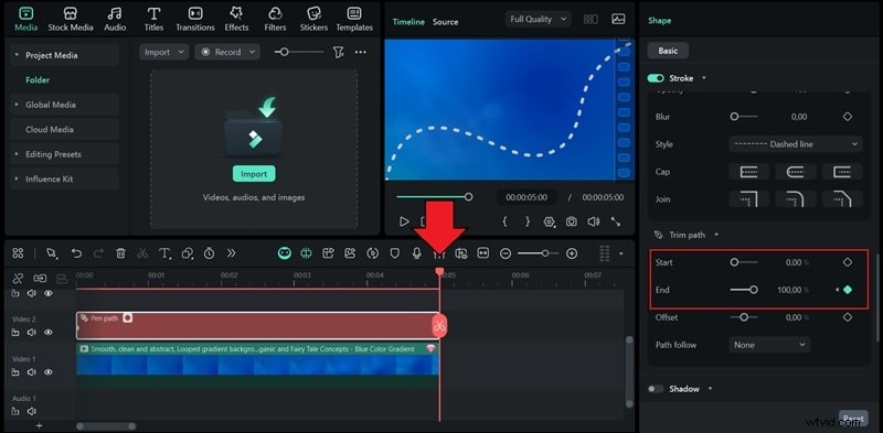 After Effects:maak stippellijnen en stippellijnen - een beginnershandleiding
