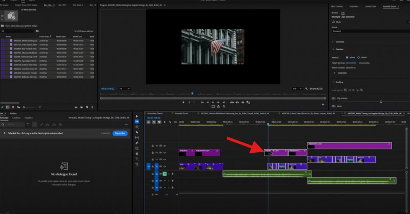 Premiere Pro Track Select Tool:masterclipsynchronisatie en efficiënte bewerking 