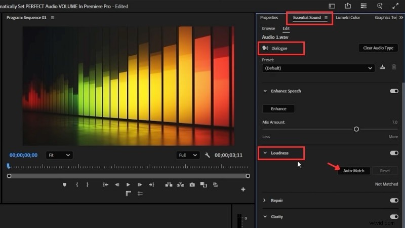 Beheers audionormalisatie in Premiere Pro:corrigeer snel ongelijkmatig volume 