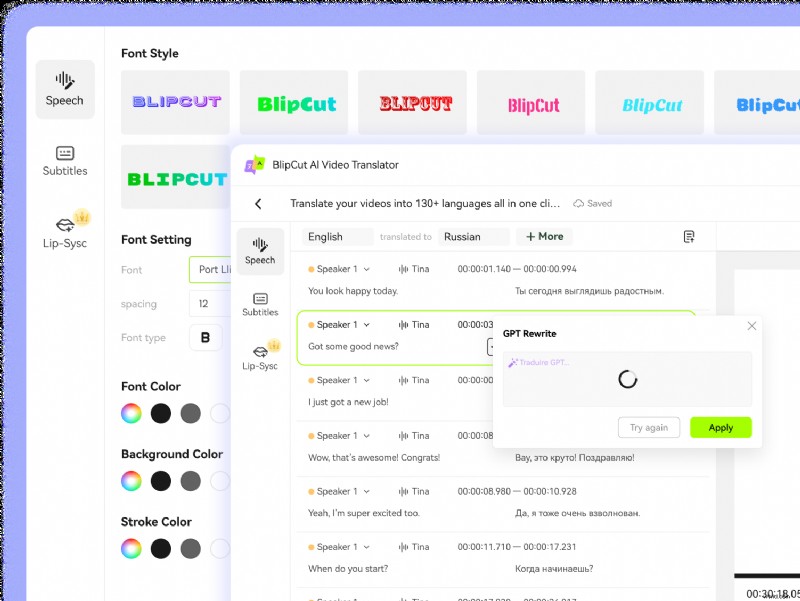 BlipCut AI Video Translator Review:functies, prestaties en alternatieven (2024) 