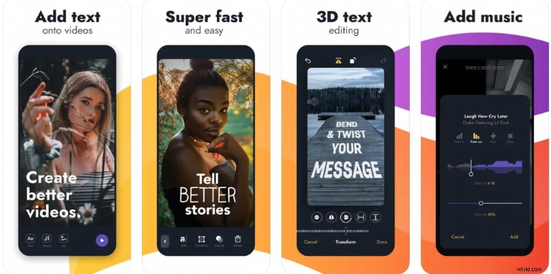 Top 7 Lyric Video Maker-apps voor iOS en Android - 2024 