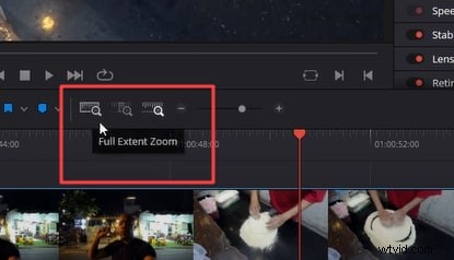 Tijdlijn beheersen Inzoomen DaVinci Resolve:een korte handleiding 