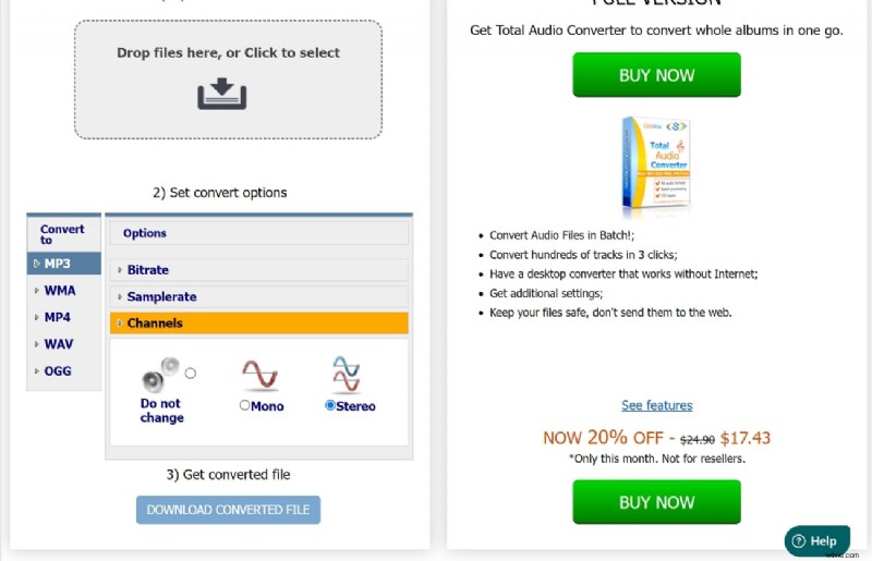 Top 5 gratis online mono-naar-stereo-converters - Verbeter uw audio! 