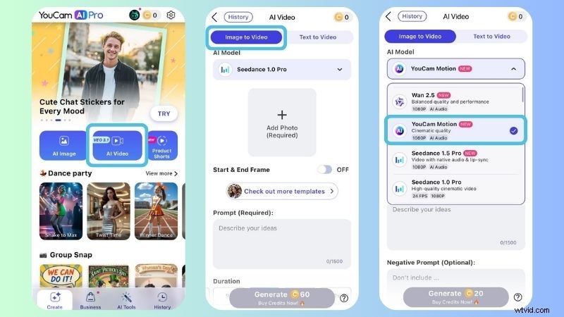 YouCam AI Review 2026:AI Foto- en Videogenerator – Functies, prijzen en vergelijking met Filmora 