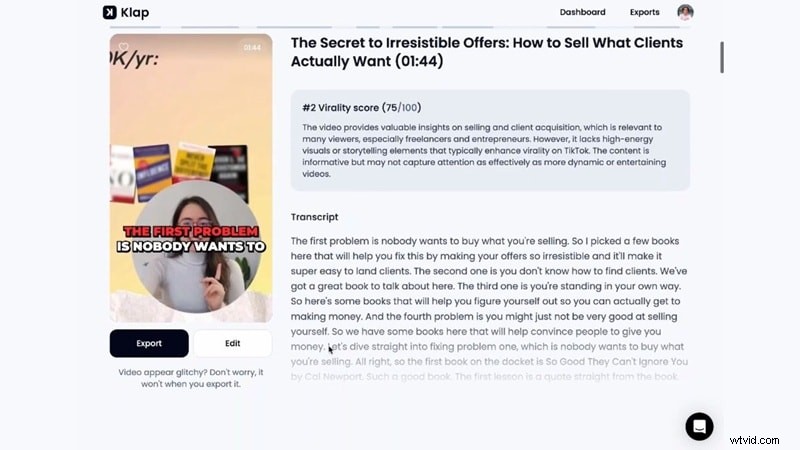 Klap AI Review:lange video s opnieuw gebruiken voor TikTok, reels en shorts - is het de moeite waard? 