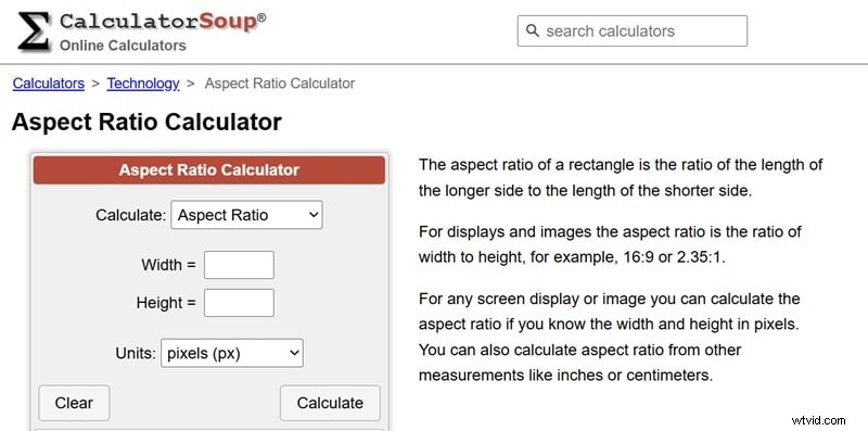 Beeldverhoudingcalculator:vind de perfecte afmetingen voor video en sociale media 