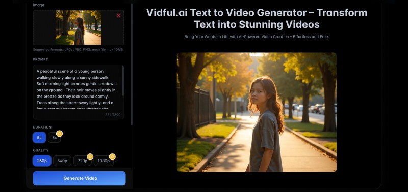 Vidful AI Review 2026:genereer boeiende AI-video s uit tekst en afbeeldingen | Functies en beperkingen 