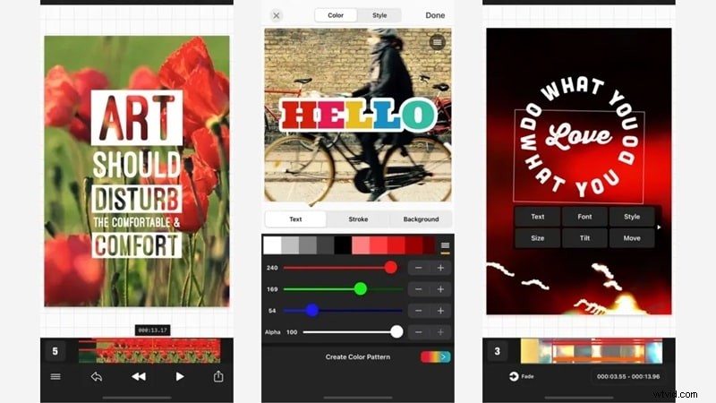 Vont App Review:tekst op video – eenvoudig en typografisch gericht 