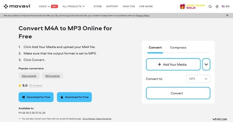 Beste M4A naar MP3-converters:online- en desktopopties (2024) 
