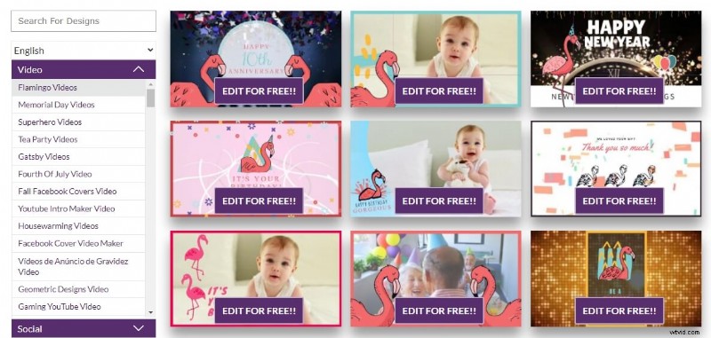 Gratis online maker van video-uitnodigingen:maak eenvoudig prachtige uitnodigingen 