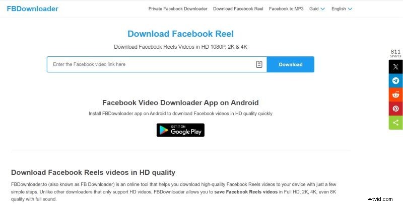 Beste Facebook Reel Downloader-tools:2024 beoordelingen en vergelijkingen 