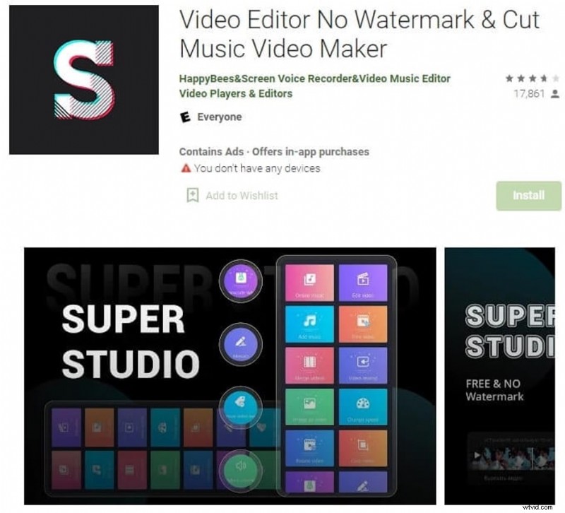 Top 10 gratis Android-video-editors (geen watermerk) - 2024 