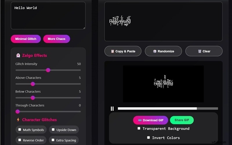 Glitch-tekstgenerator:online vervormde tekst maken - [Jaar] 