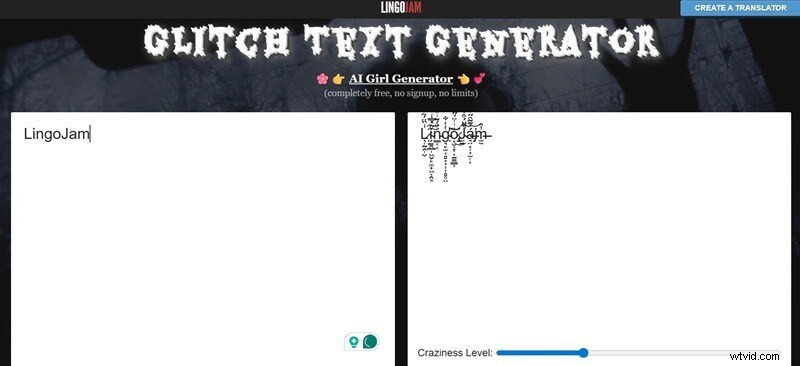 Glitch-tekstgenerator:online vervormde tekst maken - [Jaar] 