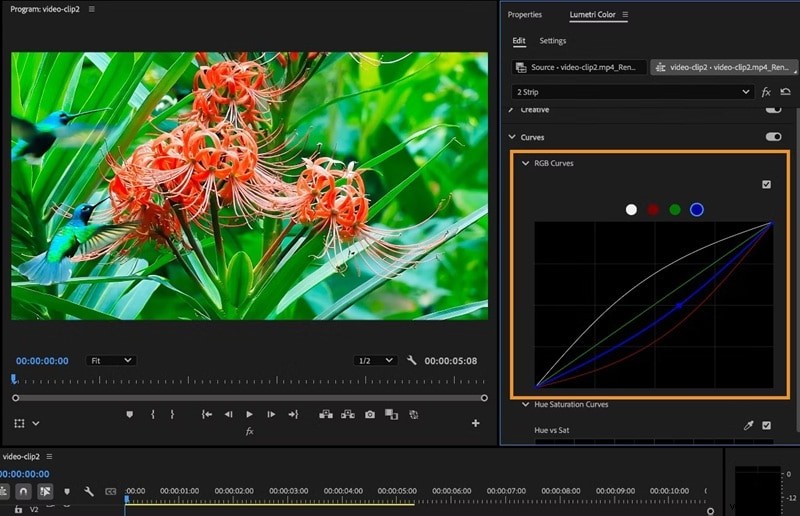 Premiere Pro-kleurcorrectie:beheer van tint, verzadiging en kleurcorrectie 