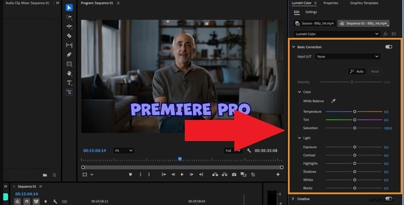 Premiere Pro-kleurcorrectie:beheer van tint, verzadiging en kleurcorrectie 