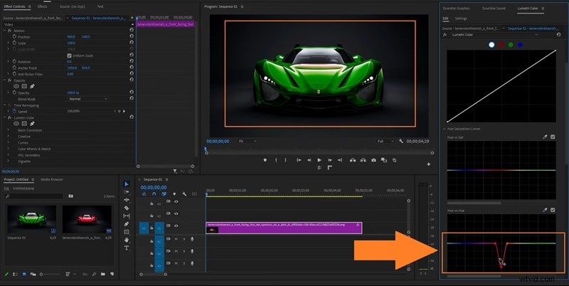 Premiere Pro-kleurcorrectie:beheer van tint, verzadiging en kleurcorrectie 