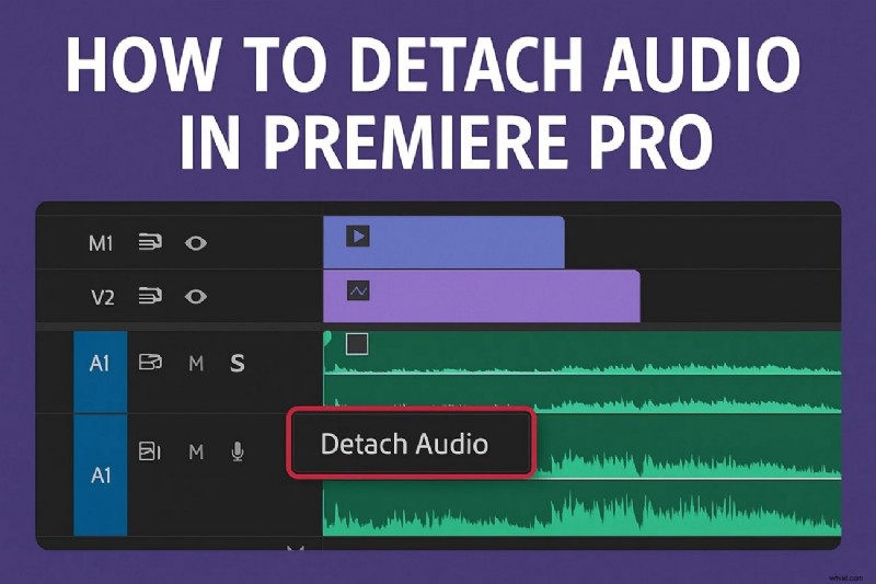 Audio loskoppelen in Premiere Pro:een praktische, stapsgewijze handleiding 