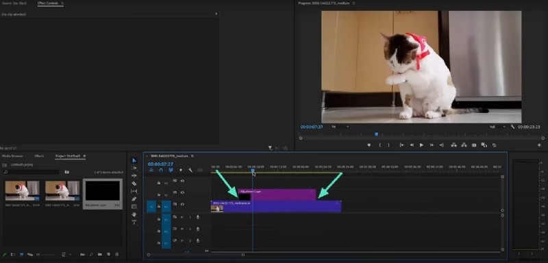 Premiere Pro:aanpassingslagen beheersen voor niet-destructieve bewerking 
