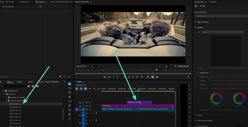 Premiere Pro:aanpassingslagen beheersen voor niet-destructieve bewerking 