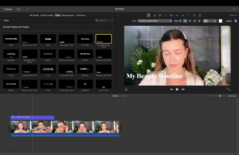 iMovie-zelfstudie:tekst toevoegen en animeren op Mac (2024) 
