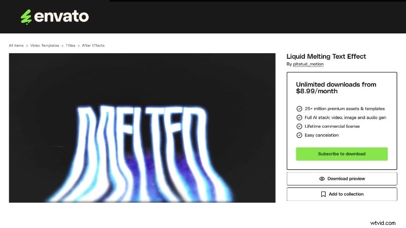 After Effects Vloeibare tekstanimatie:sjablonen en zelfstudie 