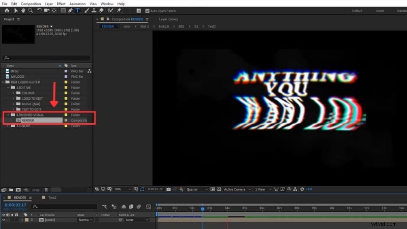 After Effects Vloeibare tekstanimatie:sjablonen en zelfstudie 