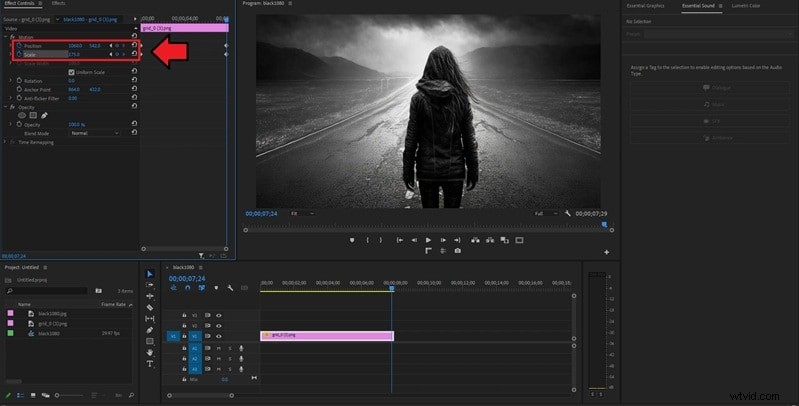 Beheers het Ken Burns-effect in Premiere Pro:een uitgebreide handleiding 