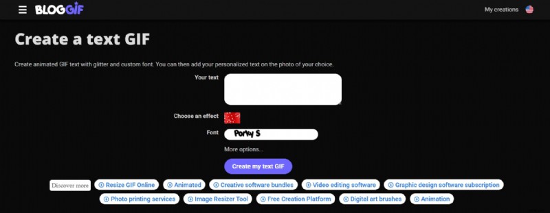 Beste GIF-glittermakers:maak sprankelende tekstanimaties 