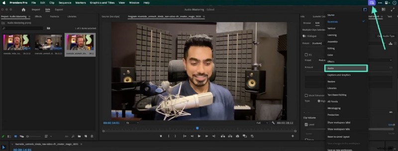 Audiomixen beheersen in Premiere Pro:een uitgebreide handleiding