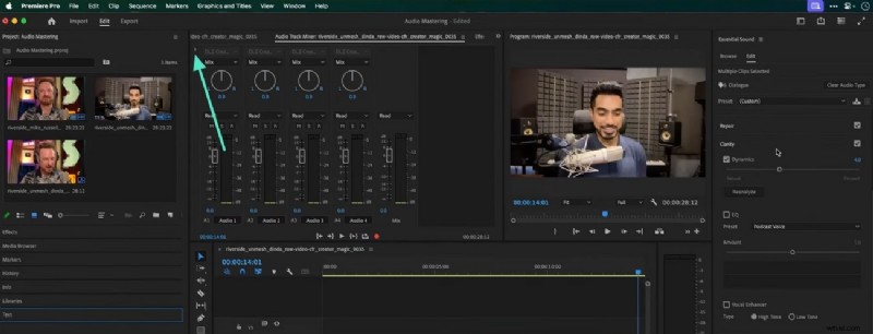 Audiomixen beheersen in Premiere Pro:een uitgebreide handleiding