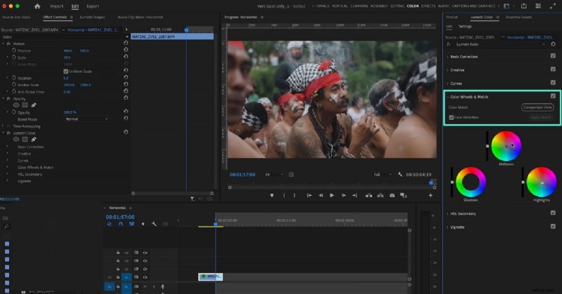 Kleurgradatie en -correctie beheersen in Adobe Premiere Pro 2024 