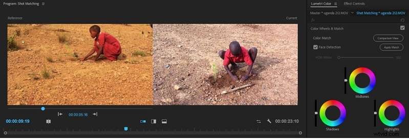 Filmora versus Premiere Pro:kleurmatching uitgelegd 