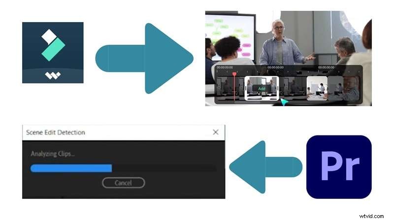 Filmora versus Premiere Pro:vergelijking van detectie van scènebewerking 