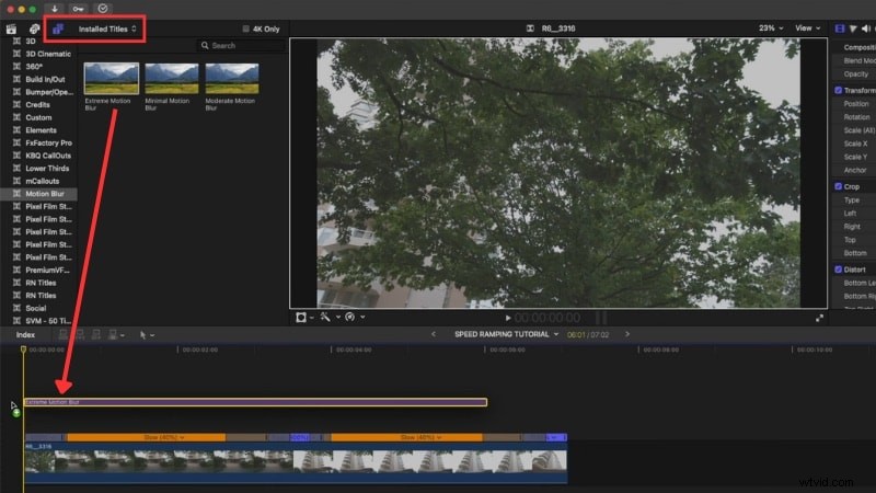 Beheersing van bewegingsonscherpte in Final Cut Pro:tools en technieken 