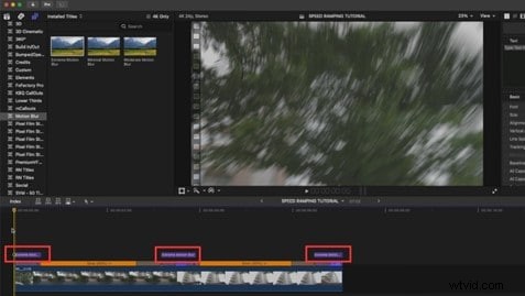 Beheersing van bewegingsonscherpte in Final Cut Pro:tools en technieken 