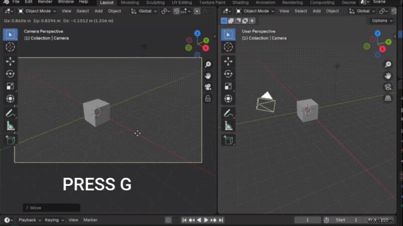 Blender-camera-animatie:vloeiende bewegingen met keyframes en paden | Handleiding 