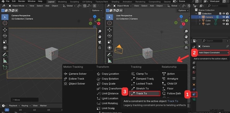 Blender-camera-animatie:vloeiende bewegingen met keyframes en paden | Handleiding 