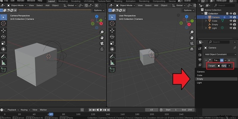 Blender-camera-animatie:vloeiende bewegingen met keyframes en paden | Handleiding 